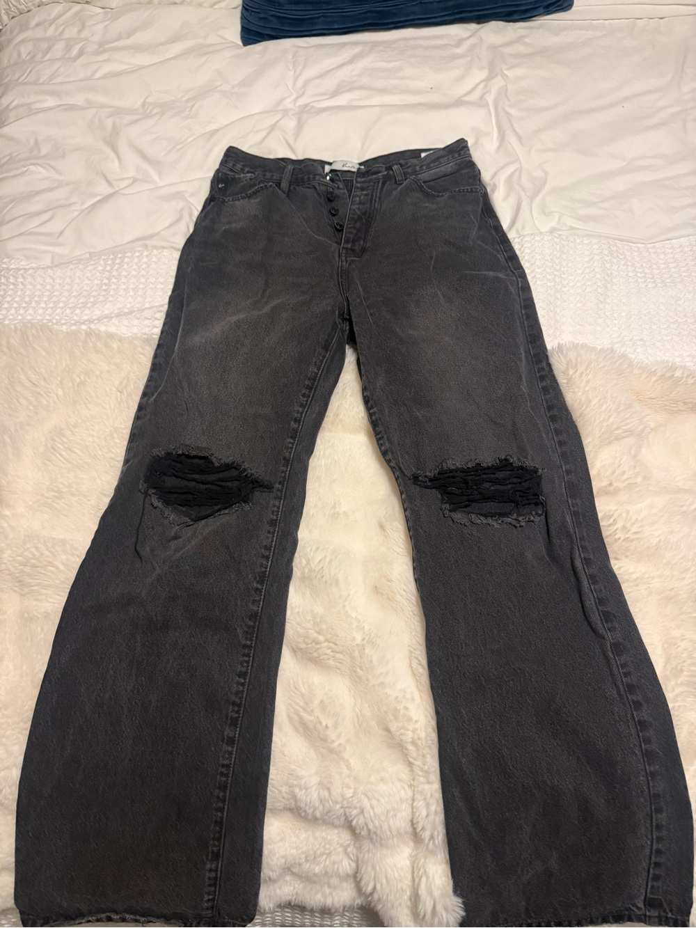 Kancan Montana Ultra High Rise Flare Jeans Dark Gray 9/28